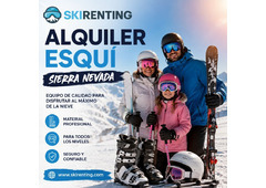 Alquiler esquí Sierra Nevada con material profesional para disfrutar de la nieve