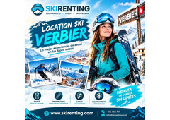 Location ski Verbier con material adecuado para disfrutar de las pistas